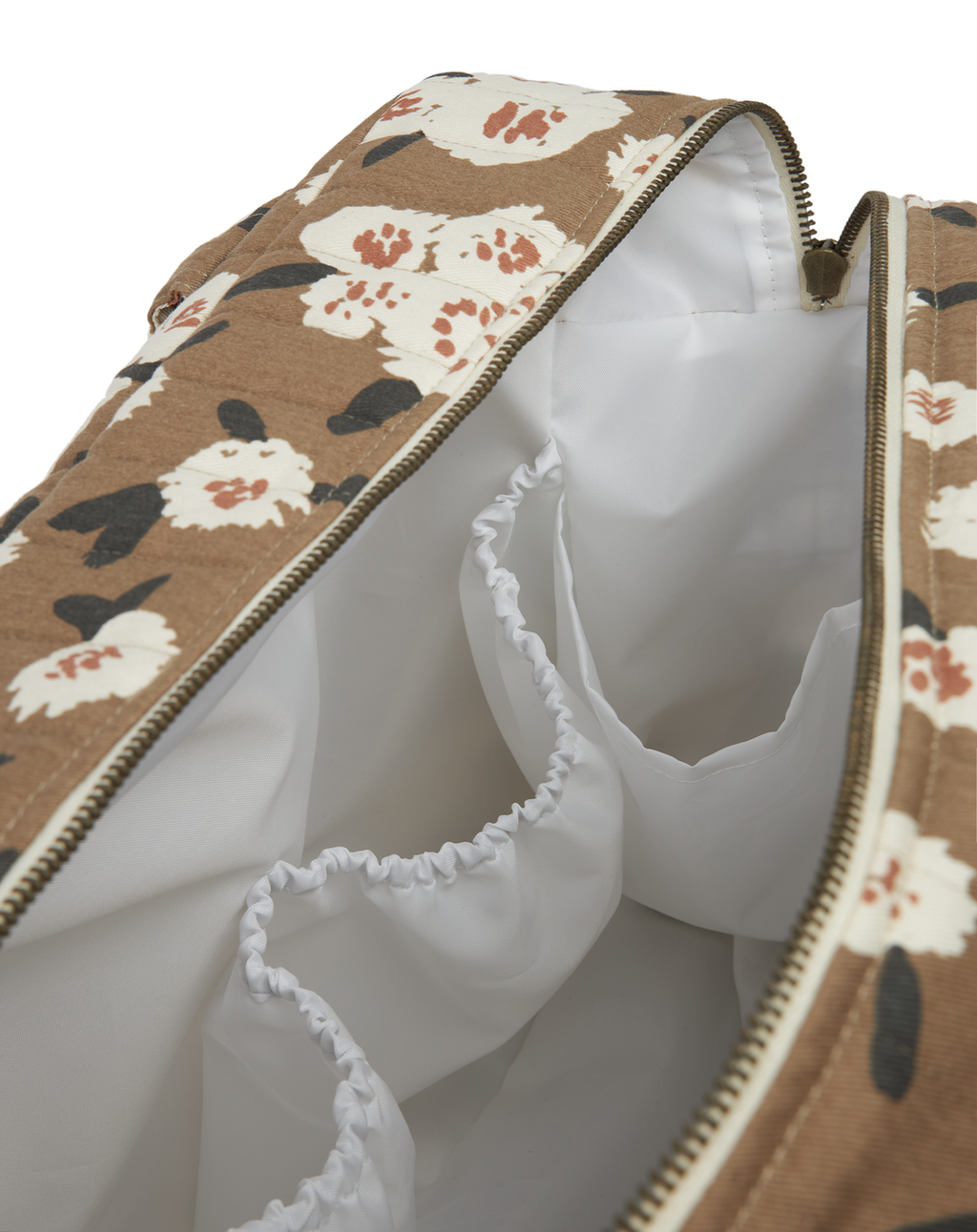 Interior of Hyde Park Waterproof Stroller Bag Camellia Print