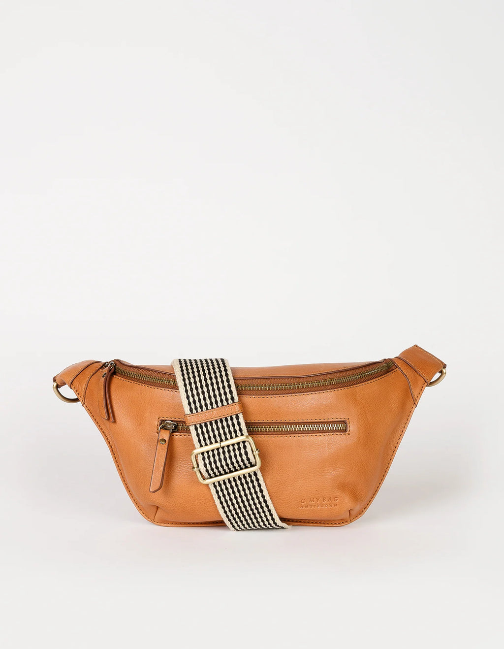 Wild oak brown soft grain leather bum bag