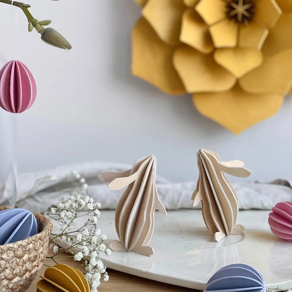 Lovi Rabbits natural wood and Lovi Eggs color mix