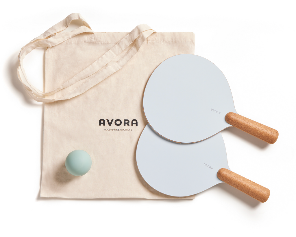 handmade beach paddle ball set