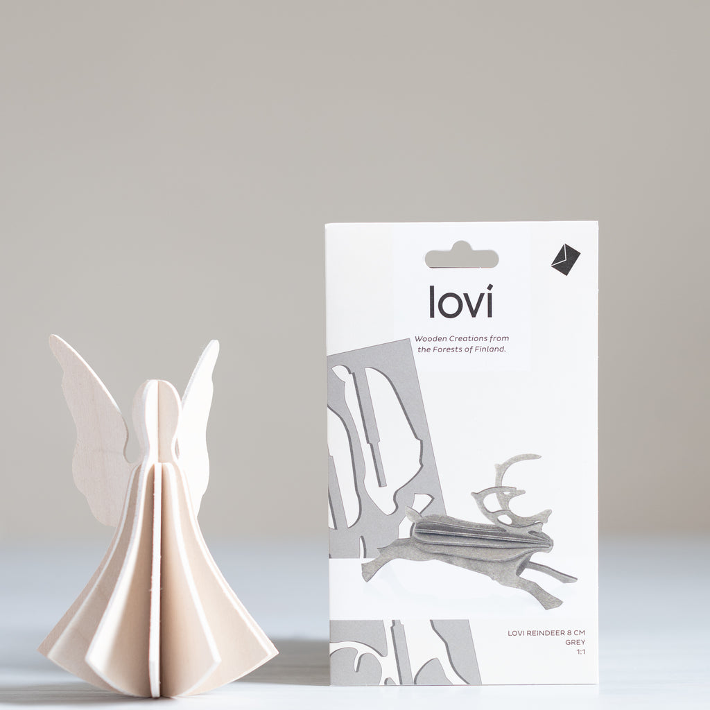 Lovi Reindeer 8 cm Grey