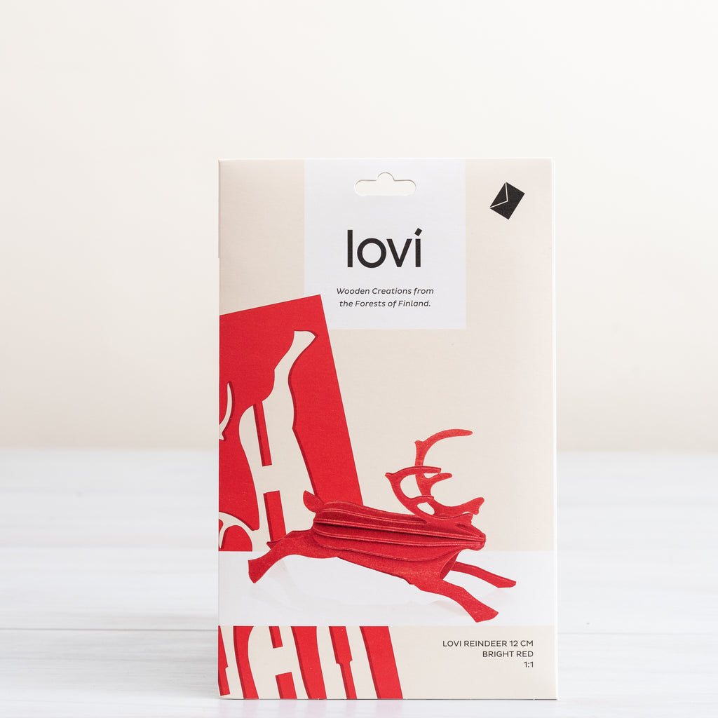 Lovi Reindeer 12 cm bright red