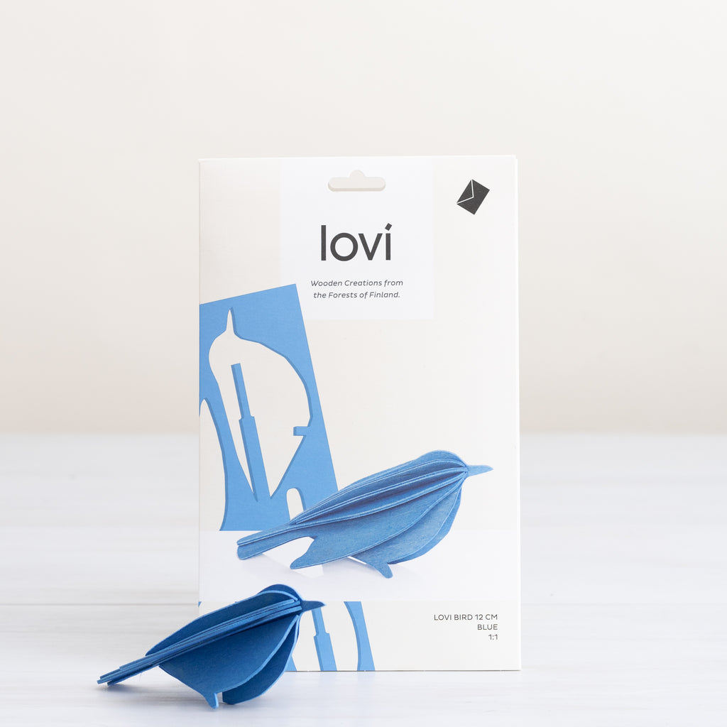 Lovi bird 12 cm blue