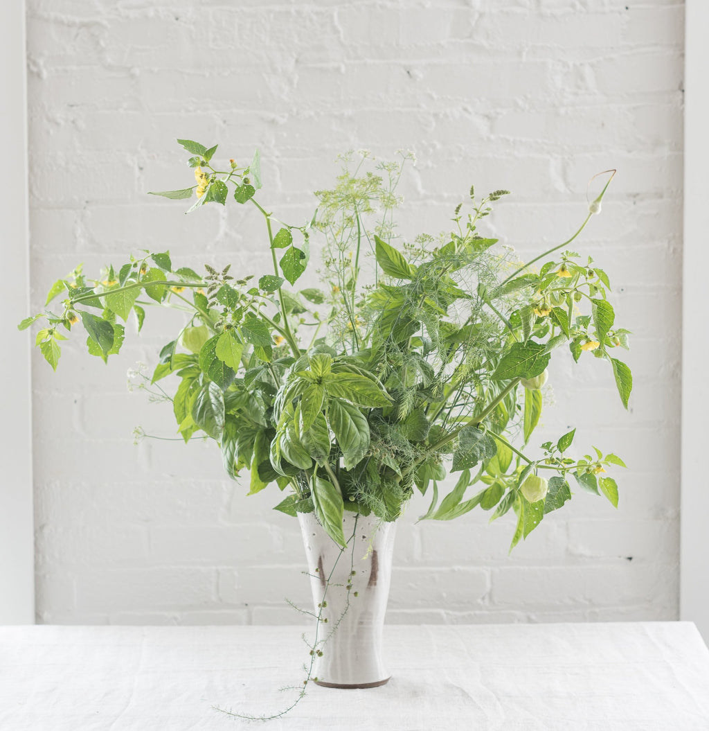 crater vase - stoneware vase - fd pottery - hand thrown vase