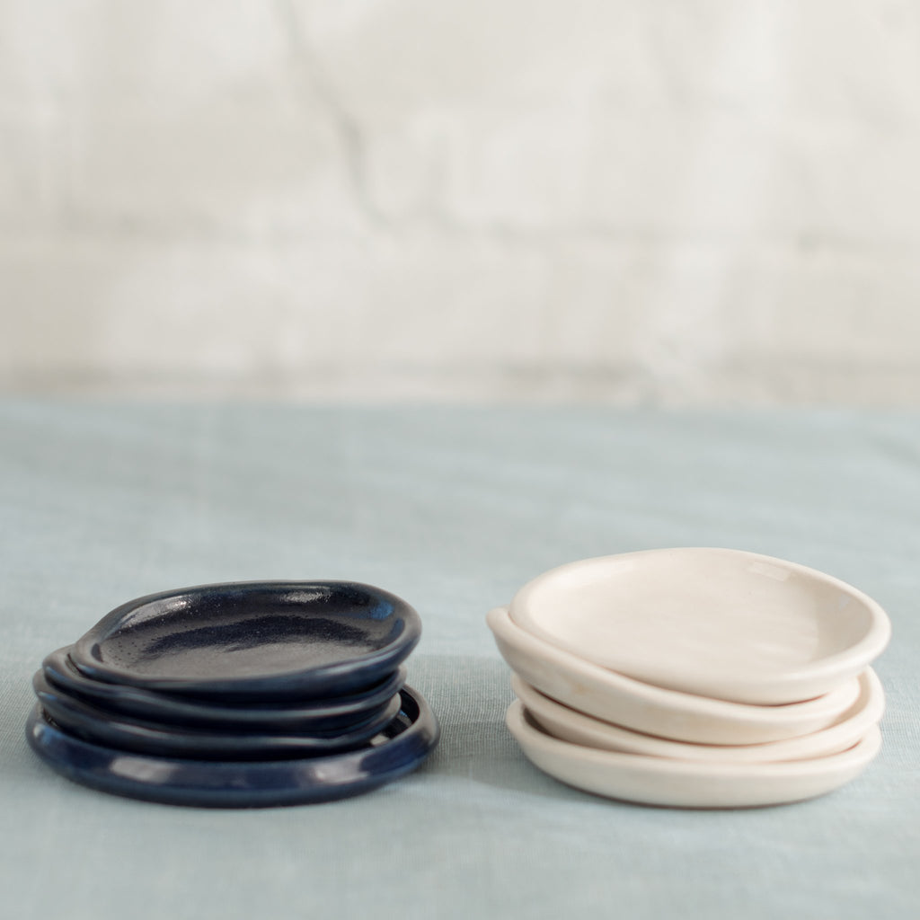 organic dish- hand thrown dish- ceramic dish - garnish dish