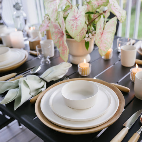 Yellow handcrafted dishware