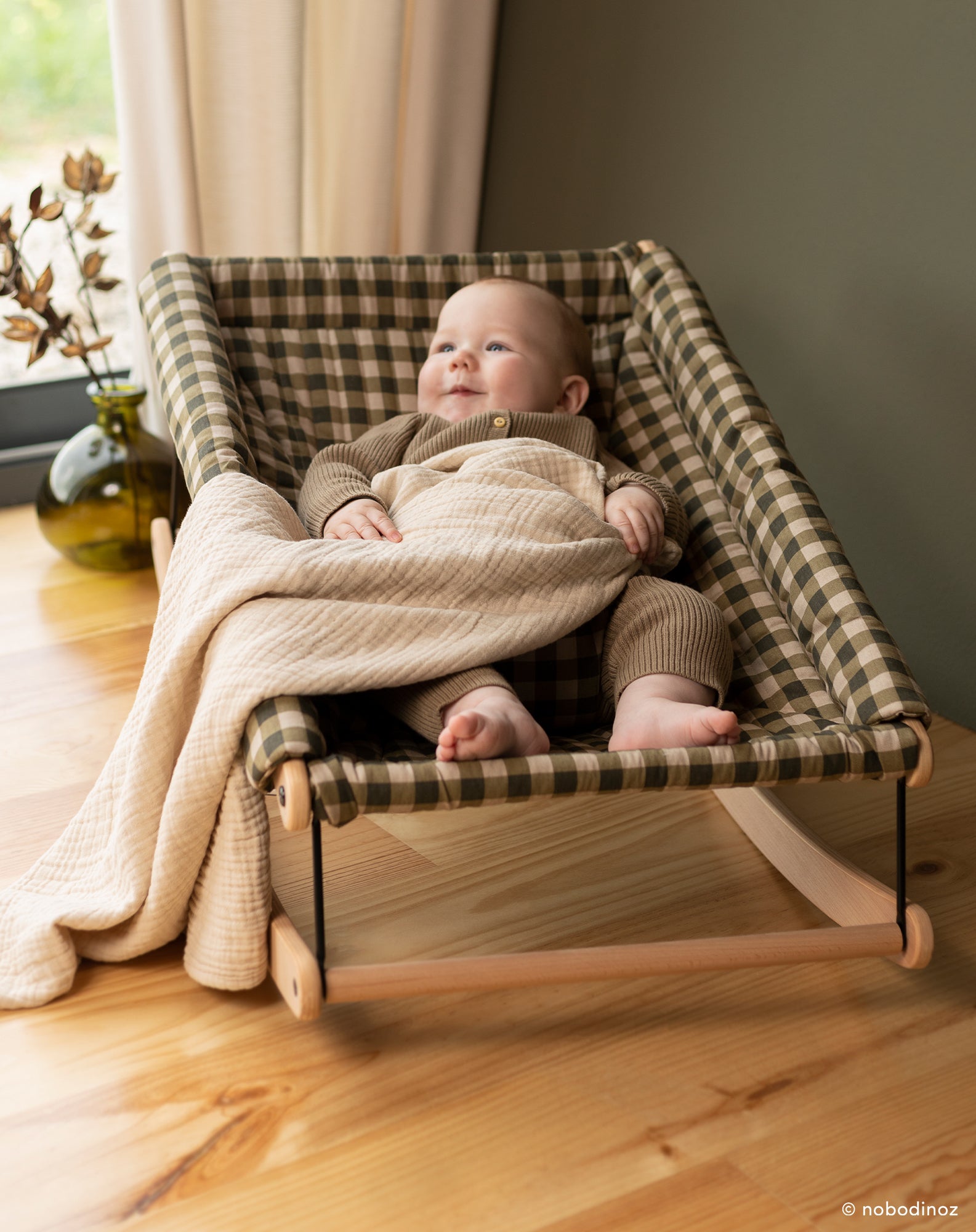 Growing Green Baby Bouncer Cover - Be Just