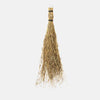 Broom with a wooden handle on a white background