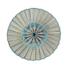 Round woven hat on a white background