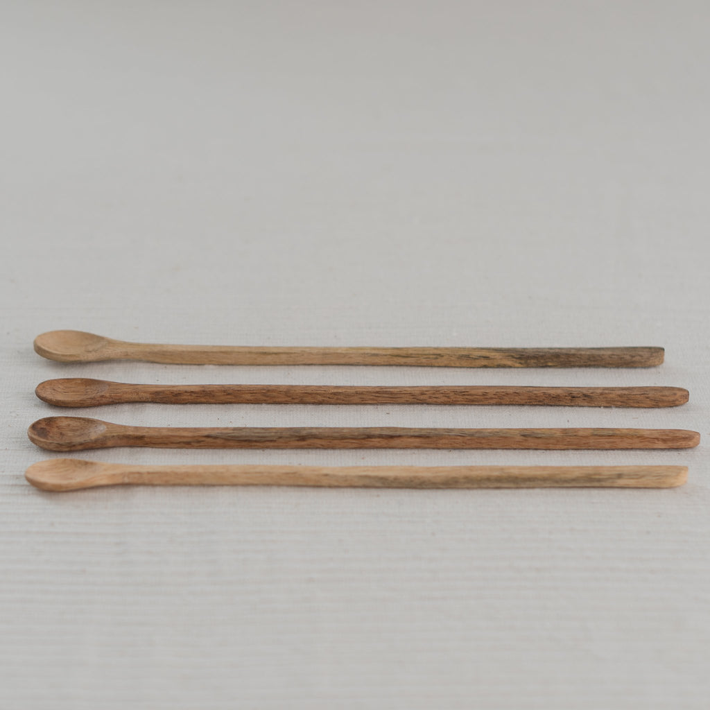 mangowood cocktail spoon - mango wood barware - mango spoon - mango bar spoon - extra long bar spoon - extra long cocktail stirring spoon