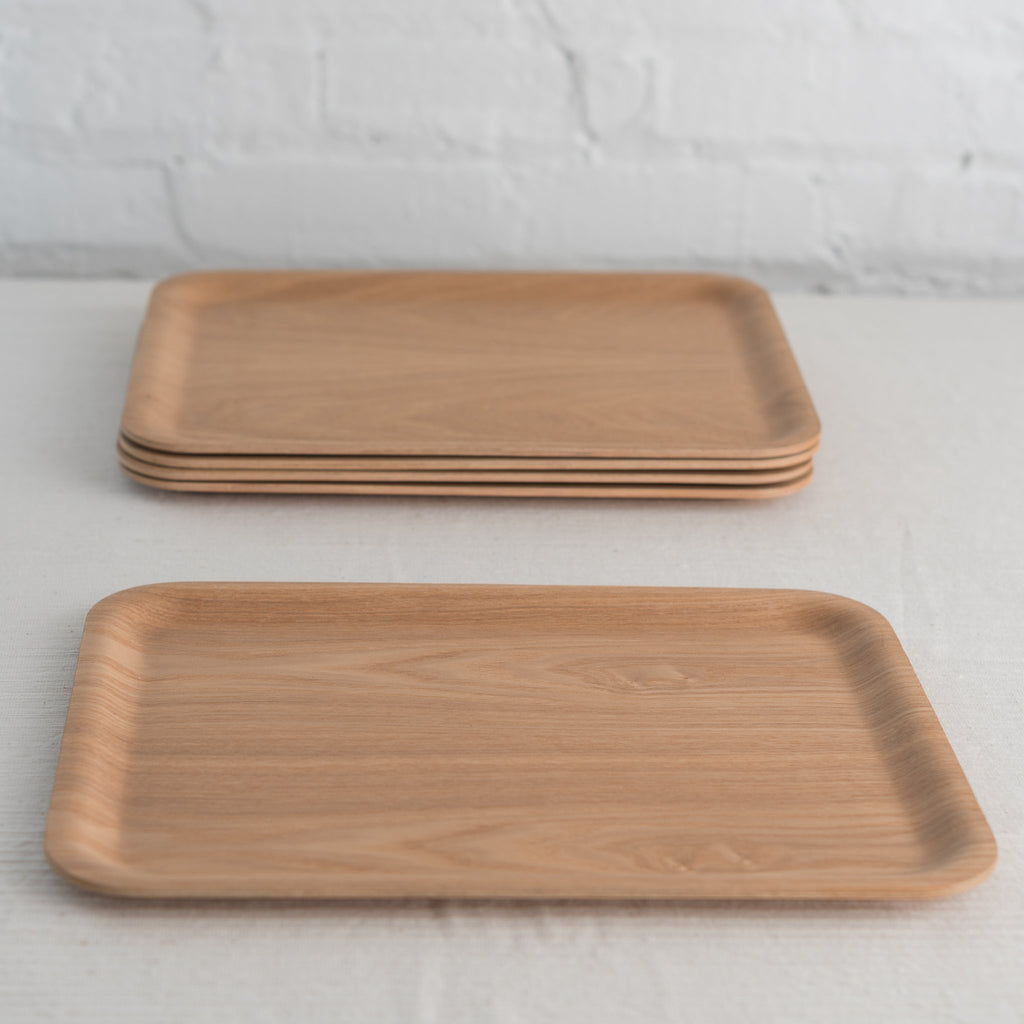 retro bar tray - nonslip bar tray - natural wood bar tray - teak bar tray - lightweight bar tray