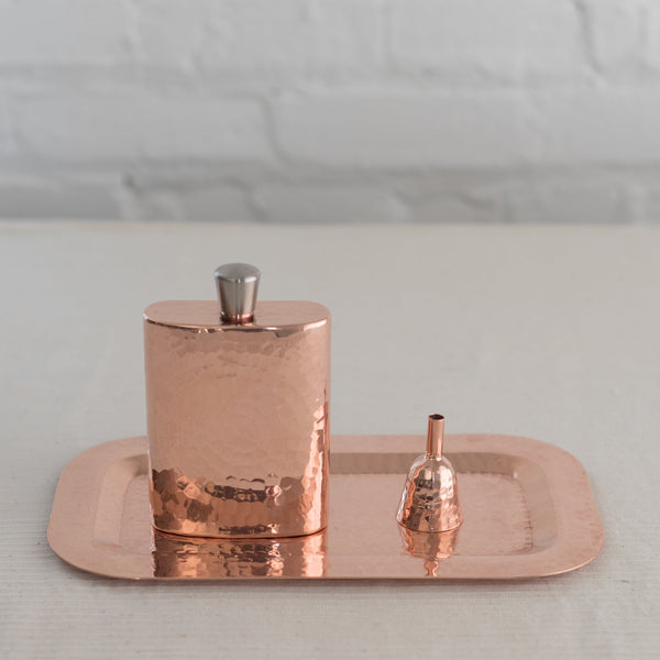 copper flask - hammered metal flask - graduation gift - Sertado copper flask - copper flask made in Mexico