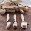 bamboo cutlery - bamboo knife - bamboo spoon - bamboo fork - disposable - compostable cutlery  - al fresco