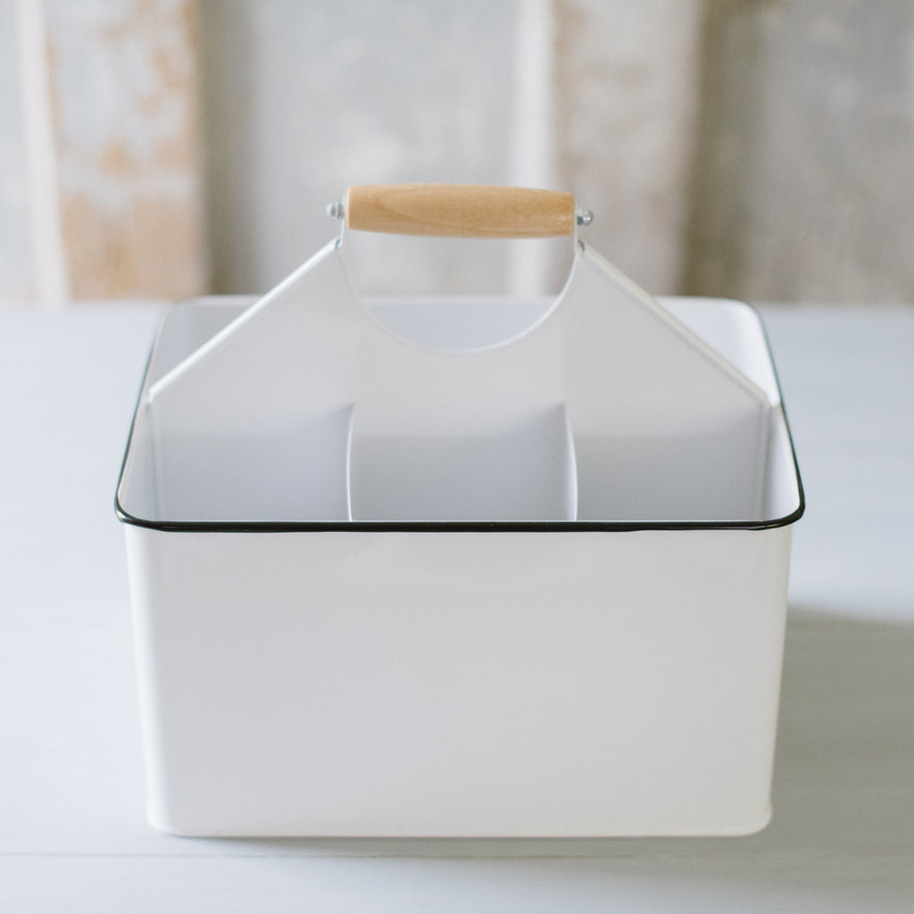 White Plastic Cleaning Caddy