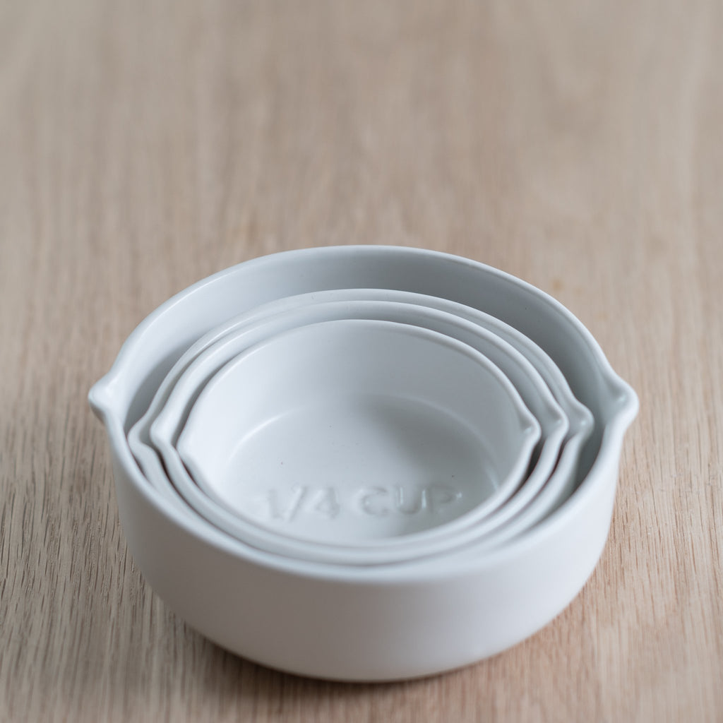 Set of 4 Ceramic Nested Measuring Cups